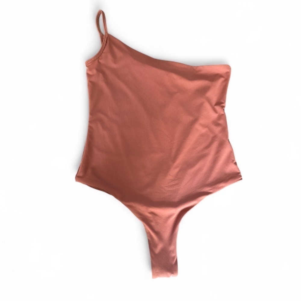 Meshki bodysuit Kamora one shoulder cami strap thong Large sierrra Large NeW